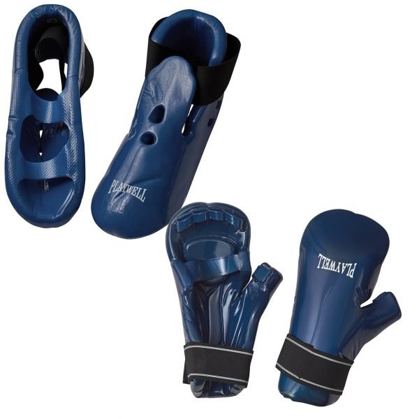 Dipped Foam Blue Sparring Set ( Gloves & Boots ) - Medium
